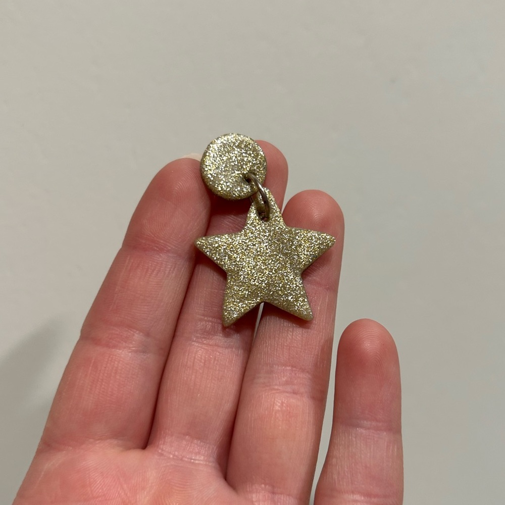Star clay earrings